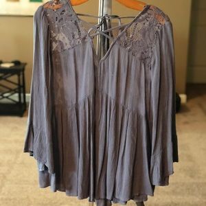 American Eagle Bell Sleeve Lace Blouse